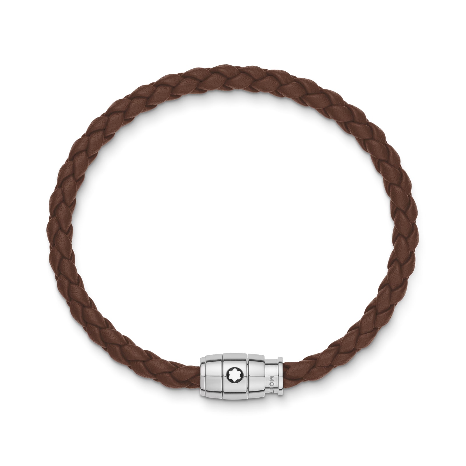 Montblanc 3 Rings Bracelet Soft Leather Brown Montblanc 3 Rings Bracelet Soft Leather Brown