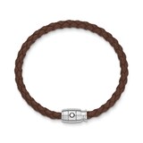 Montblanc 3 Rings Bracelet Soft Leather Brown