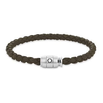 Montblanc 3 Rings Bracelet Soft Leather Khaki