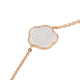 Omega Flower 18k Red Gold Bracelet Mother of Pearl