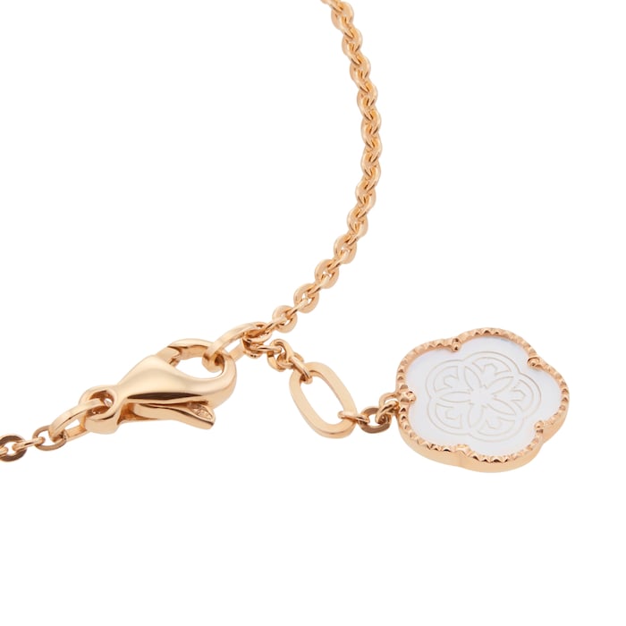 Omega Flower 18k Red Gold Bracelet Mother of Pearl