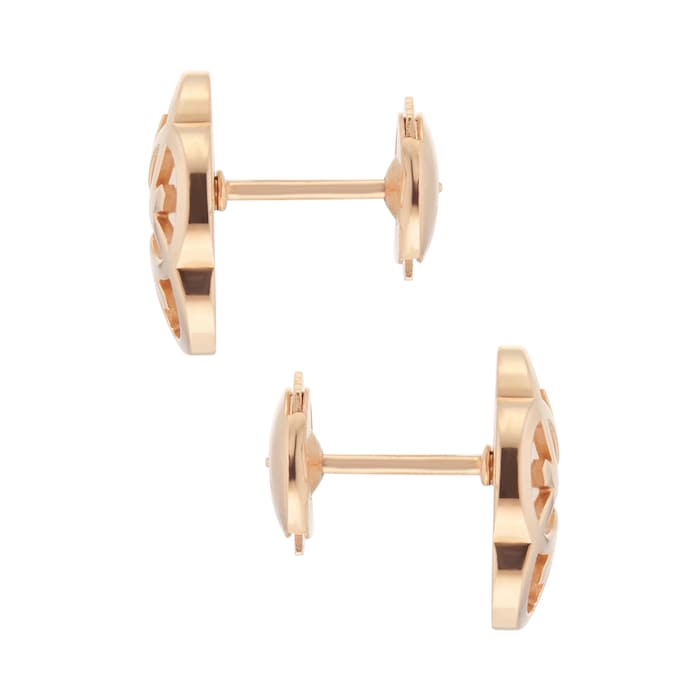 Omega Flower 18k Red Gold Earring Mother of Pearl