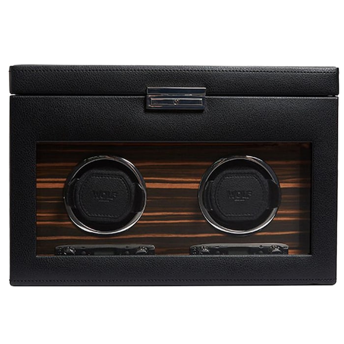 WOLF Roadster Double Watch Winder With Storage