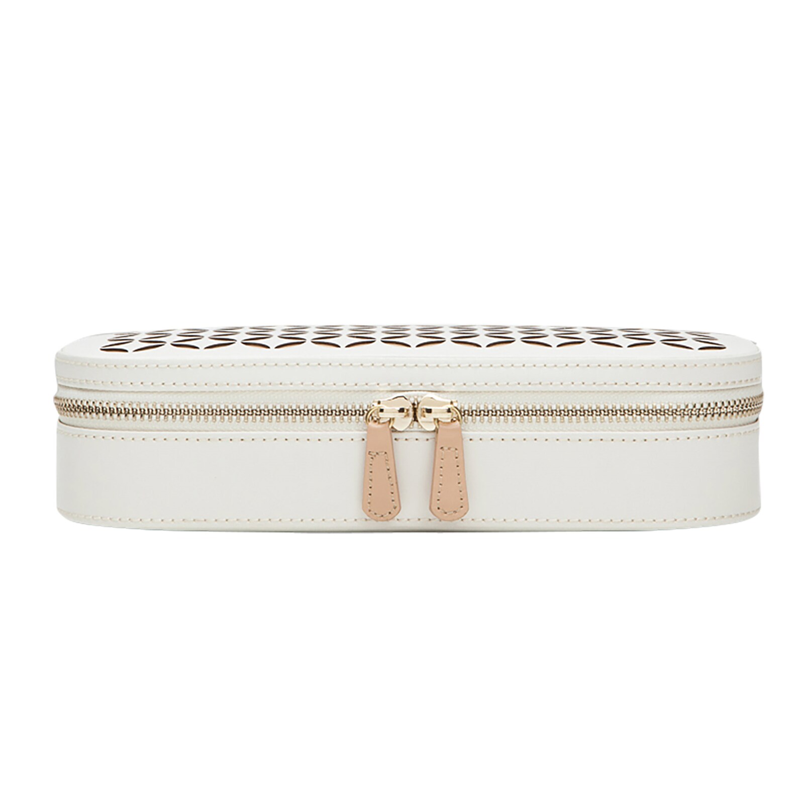 WOLF Chloe Zip Jewellery Case - Cream