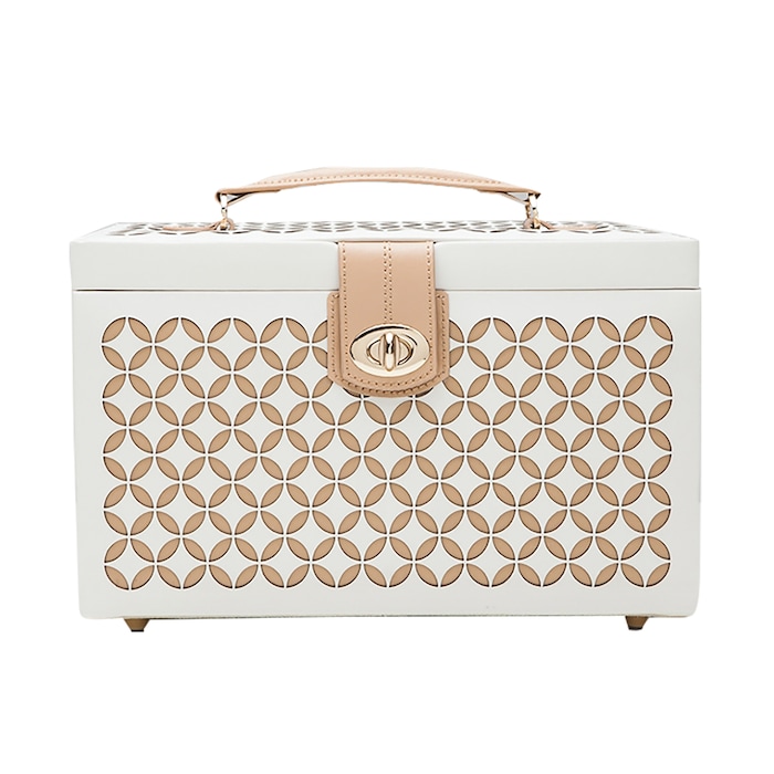 WOLF Chloe Medium Jewellery Case - Cream