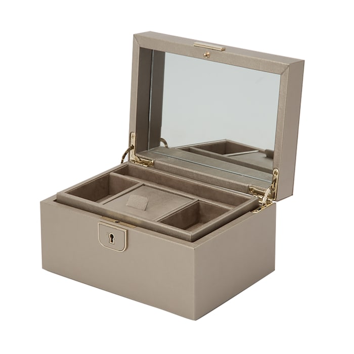 WOLF Palermo Small Jewellery Box - Pewter