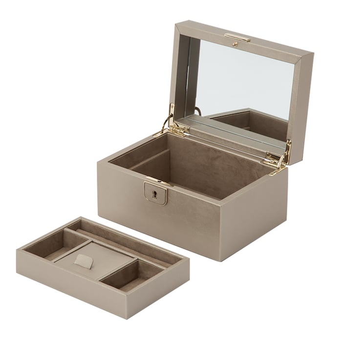 WOLF Palermo Small Jewellery Box - Pewter