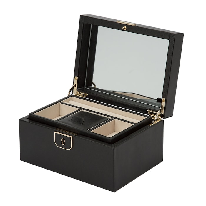 WOLF Palermo Small Jewellery Box - Black