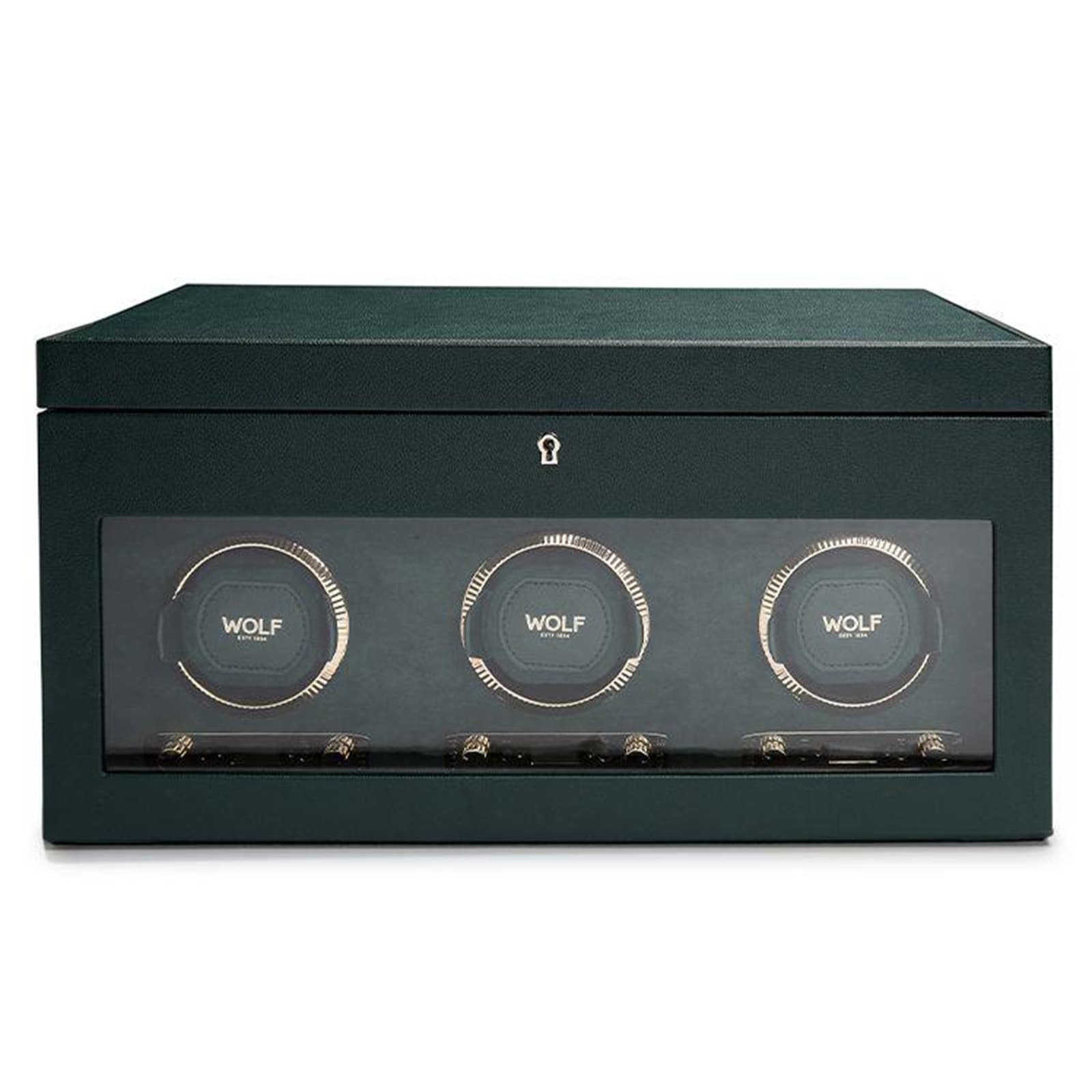 WOLF British Racing Green Triple Watch Winder