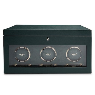 WOLF British Racing Green Triple Watch Winder WOLF British Racing Green Triple Watch Winder