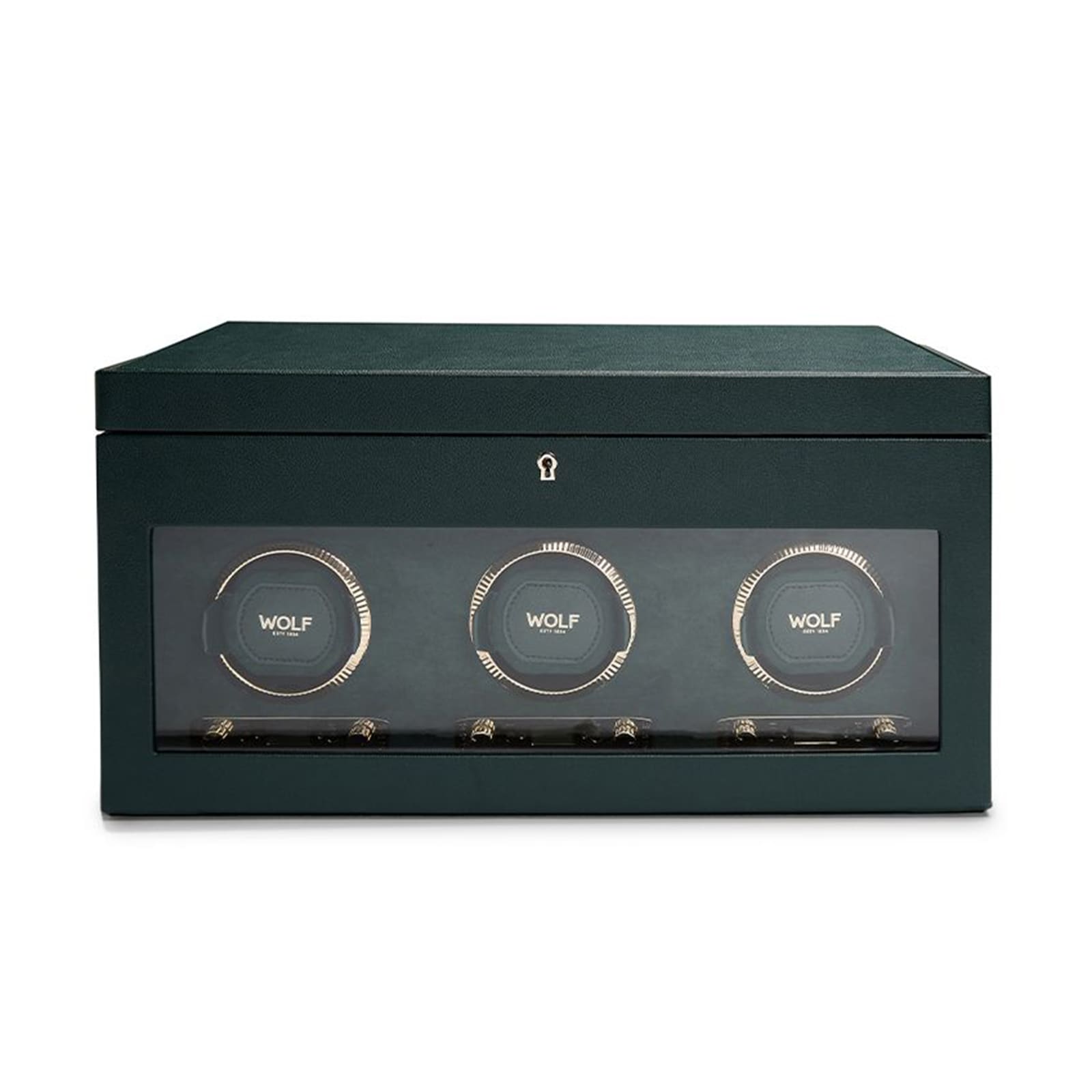WOLF British Racing Triple Watch Winder With Storage