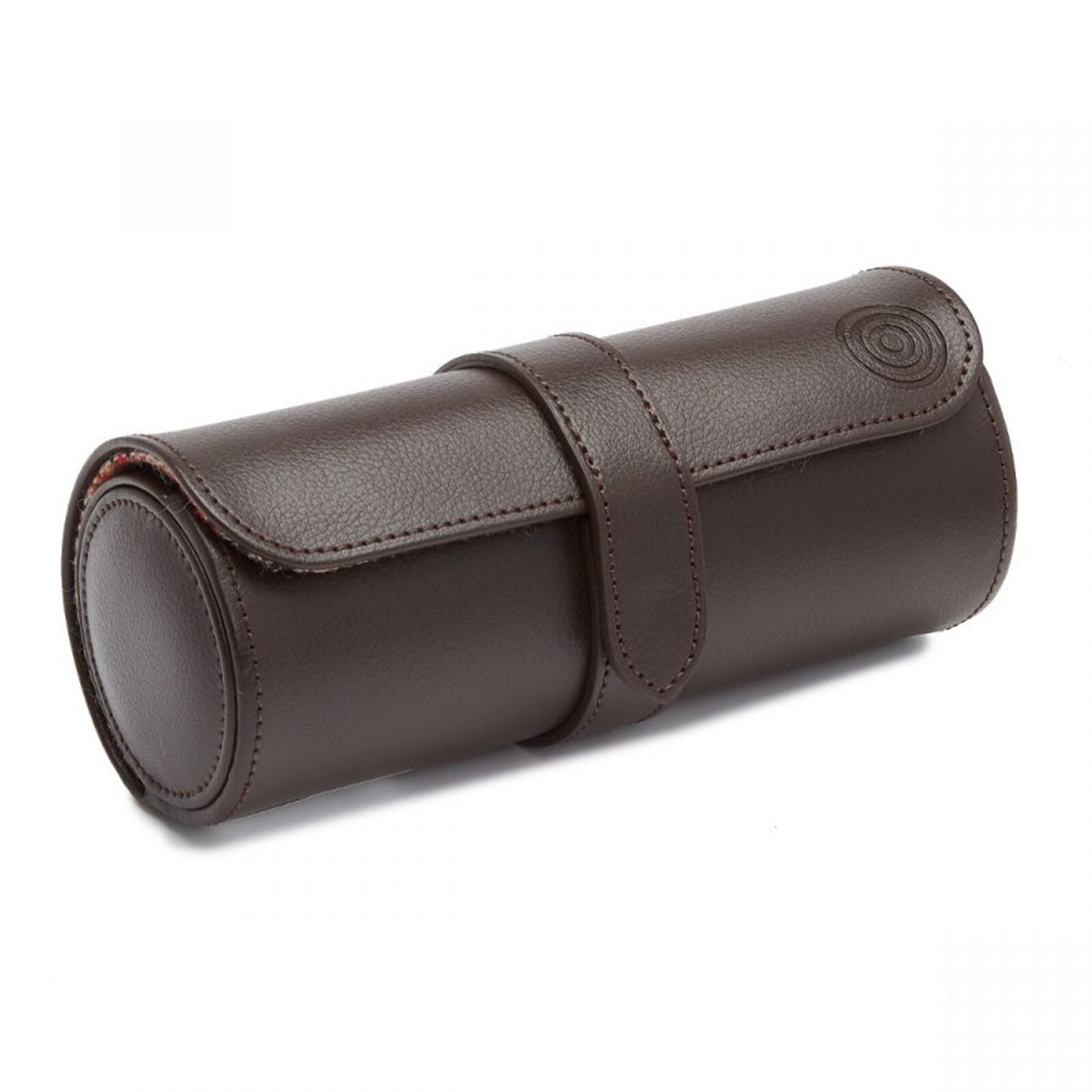 WOLF WM Brown Watch Roll With Cigar Case