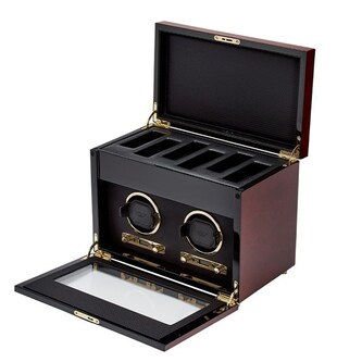WOLF Savoy Double Watch Winder With Storage WOLF Savoy Double Watch Winder With Storage