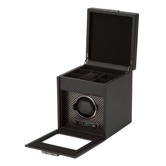 WOLF Axis Single Watch Winder With Storage