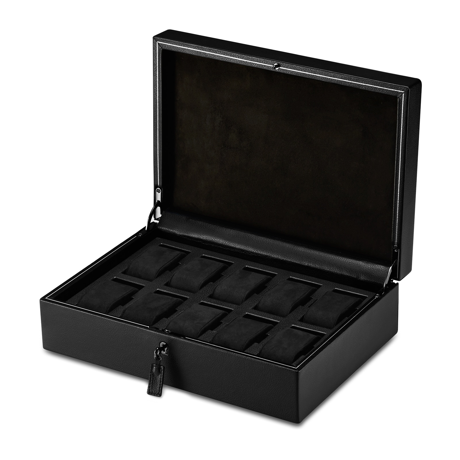 WOLF Ten Piece Watch Box - British Racing Black Collection