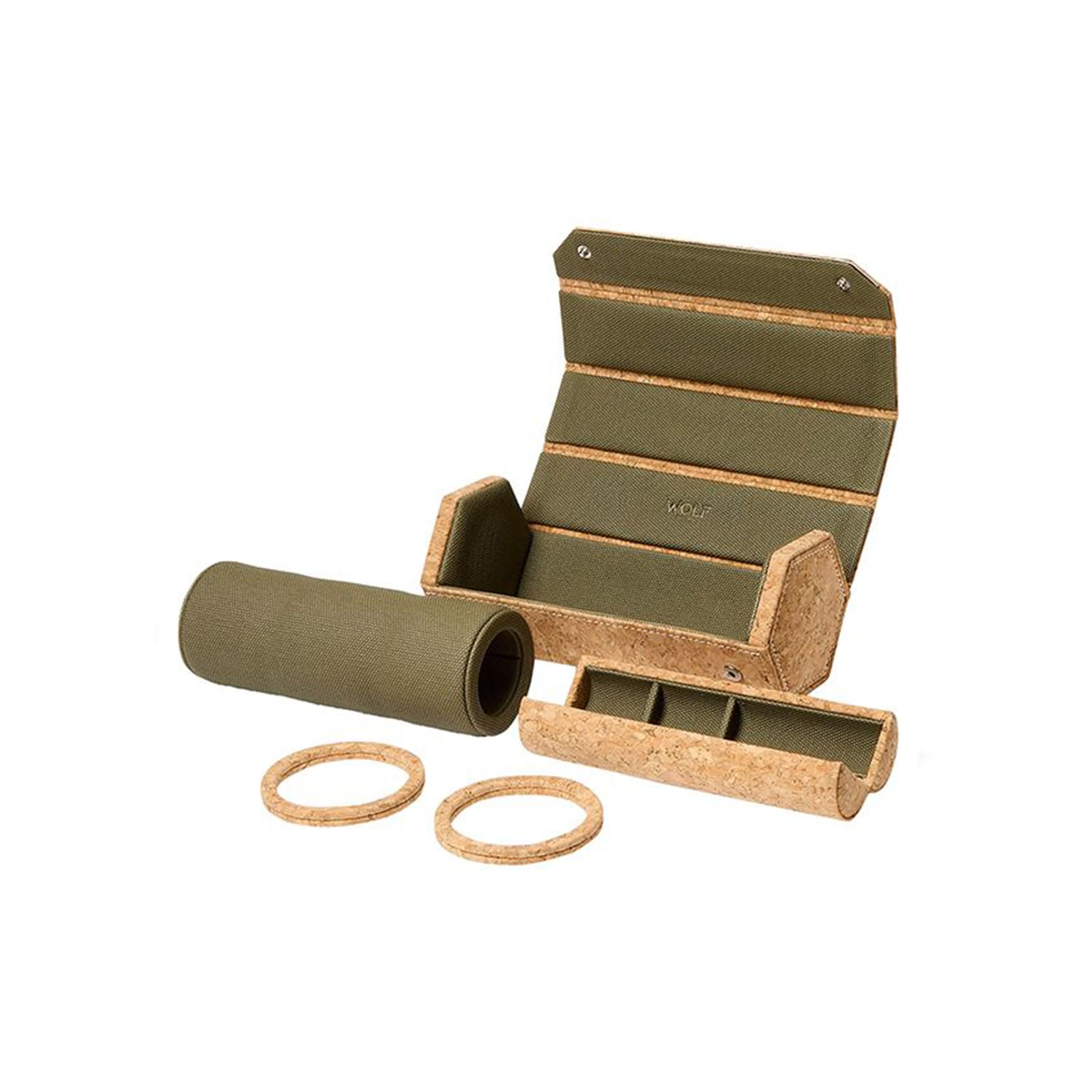 WOLF Cortica Triple Hexagon Watch Roll With Capsule WOLF Cortica Triple Hexagon Watch Roll With Capsule