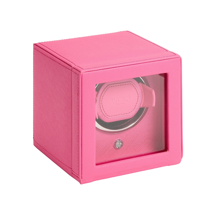 WOLF Cub Tutti Fruitti Single Watch Winder With Cover Pink