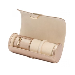 WOLF Palermo Double Watch Roll With Jewelry Pouch