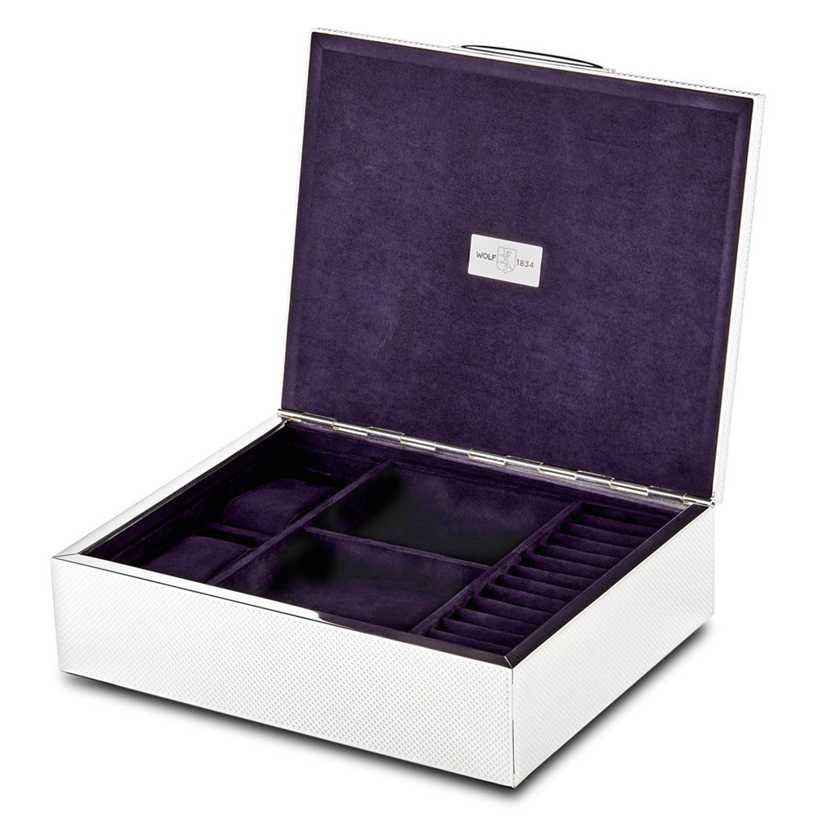 WOLF Silver Watch Jewellery And Legacy Box