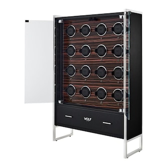 WOLF Roadster 16 Piece Watch Winder Cabinet