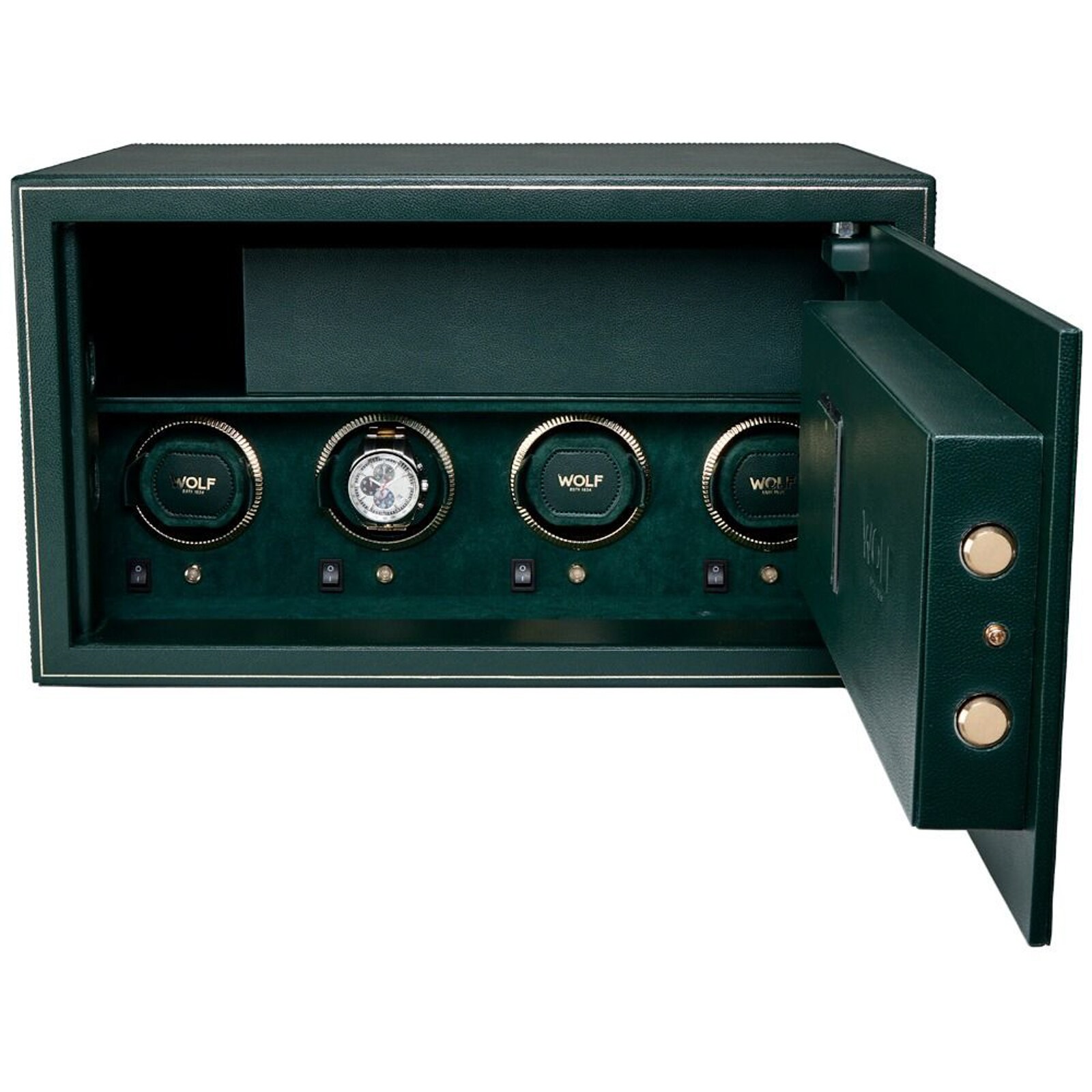 WOLF The Den 4 Piece Watch Winder Safe