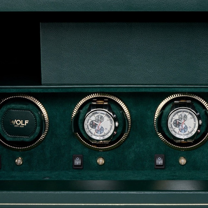 WOLF The Den 4 Piece Watch Winder Safe