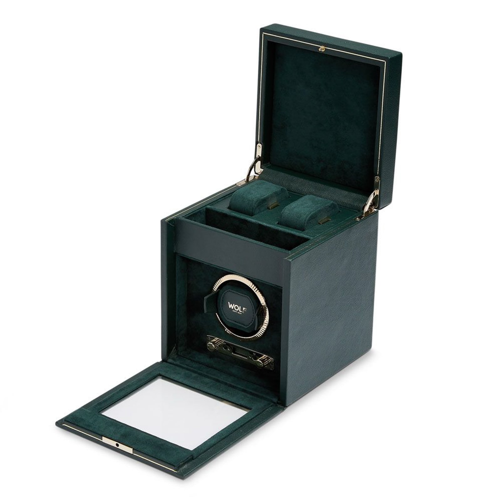 WOLF British Racing Single Watch Winder with Storage WOLF British Racing Single Watch Winder with Storage