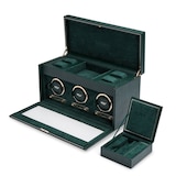 WOLF British Racing Triple Watch Winder with Storage
