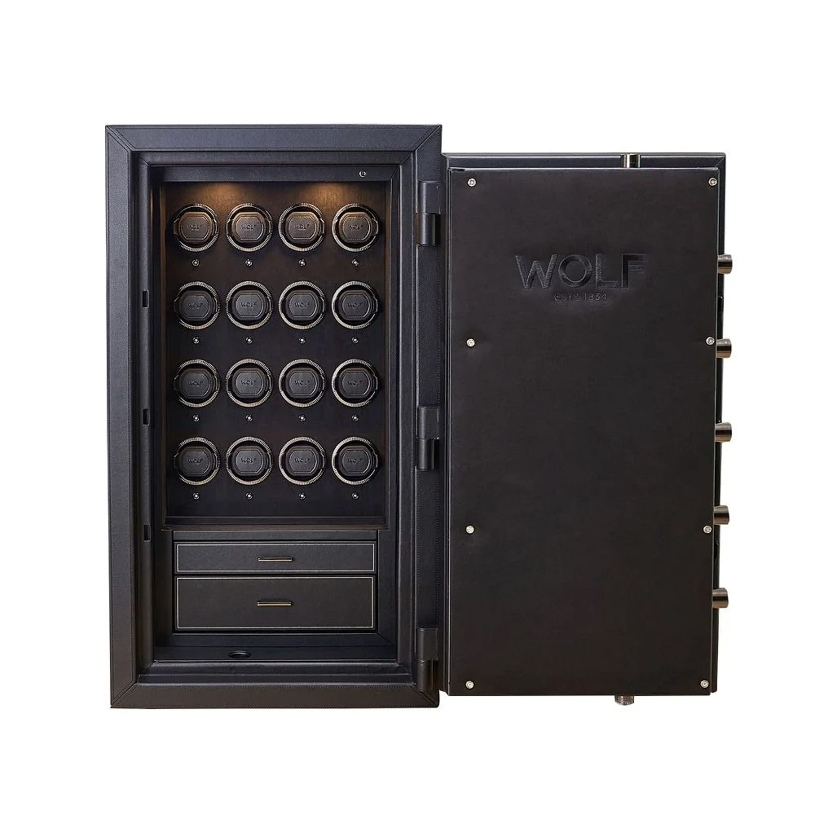 WOLF Athos 16 Piece Watch Winder and Jewellery Safe WOLF Athos 16 Piece Watch Winder and Jewellery Safe