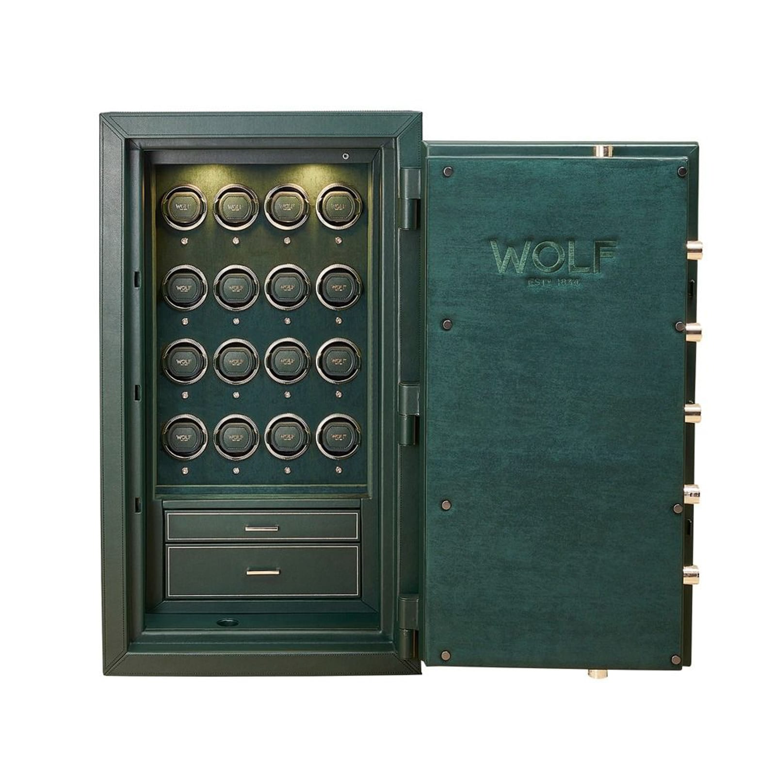 WOLF Athos 16 Piece Watch Winder and Jewellery Safe WOLF Athos 16 Piece Watch Winder and Jewellery Safe