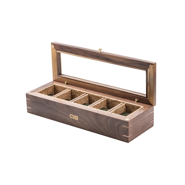 Analog Shift x WOLF Flatiron II 5-Piece Watch Box - Walnut