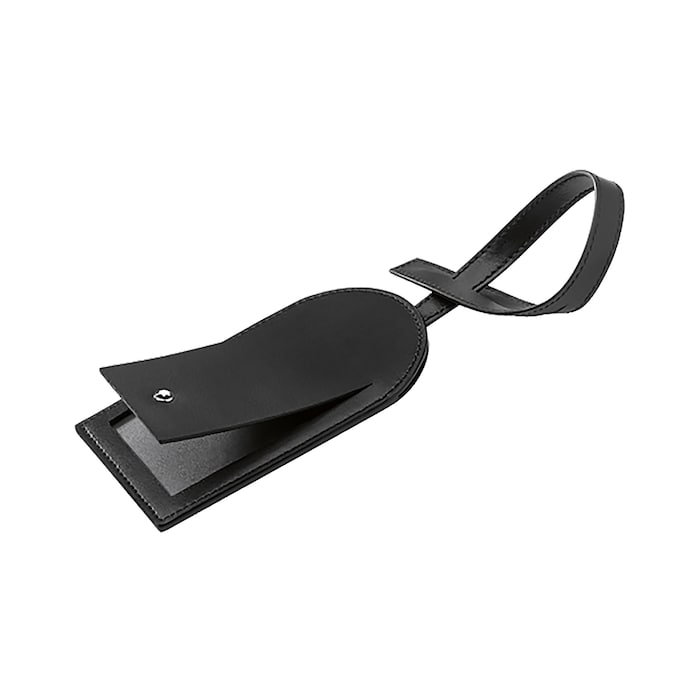 Montblanc Nightflight Black Leather Luggage Tag