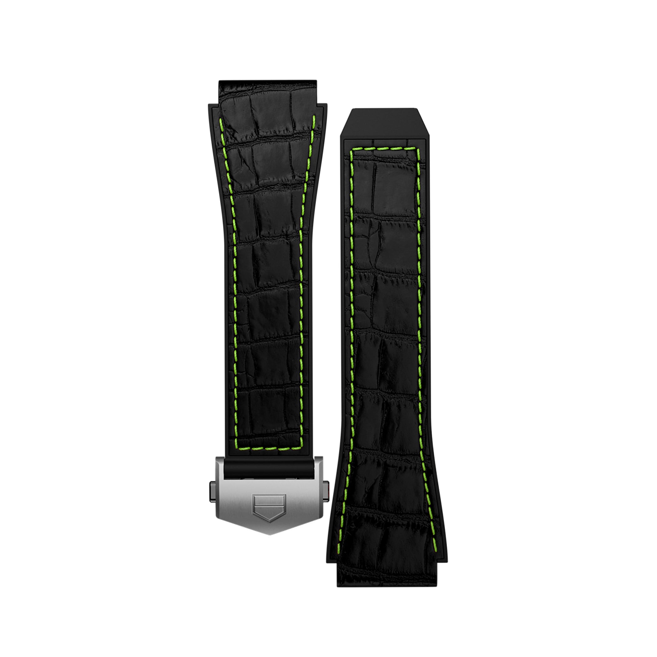 TAG Heuer Connected Black with a touch of Lime Rubber Band