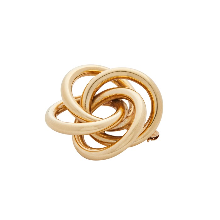 Vintage And Estate Jewelry 18k Yellow Gold Tiffany&Co Spiral Design Pin