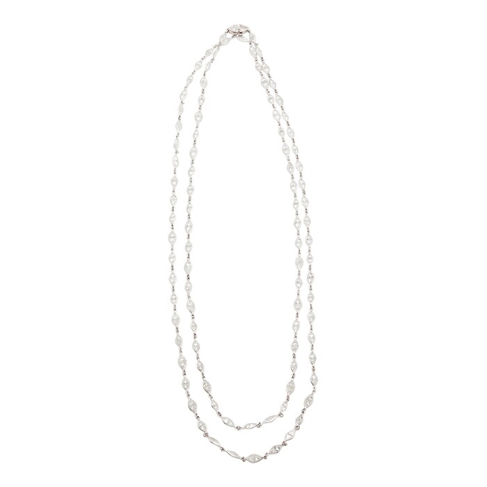 Vintage And Estate Jewelry Platinum 42.63cttw Diamond Necklace
