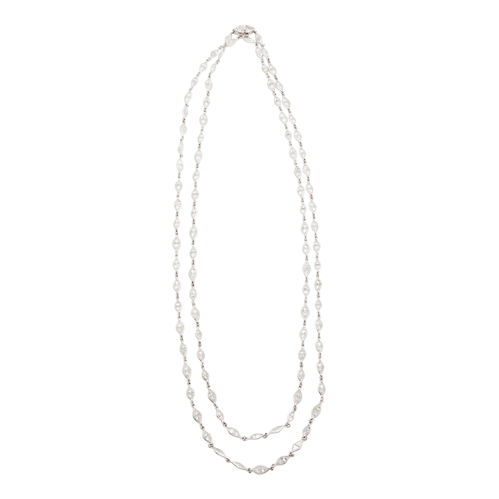 Vintage And Estate Jewelry Platinum 42.63cttw Diamond Necklace