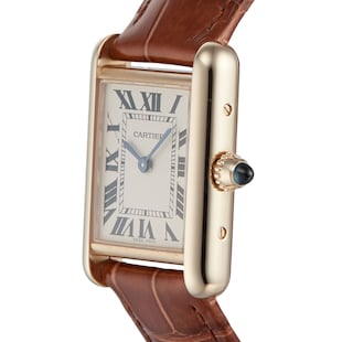 Cartier Tank Louis W1529856 Yellow Gold with Brown Leather Watch