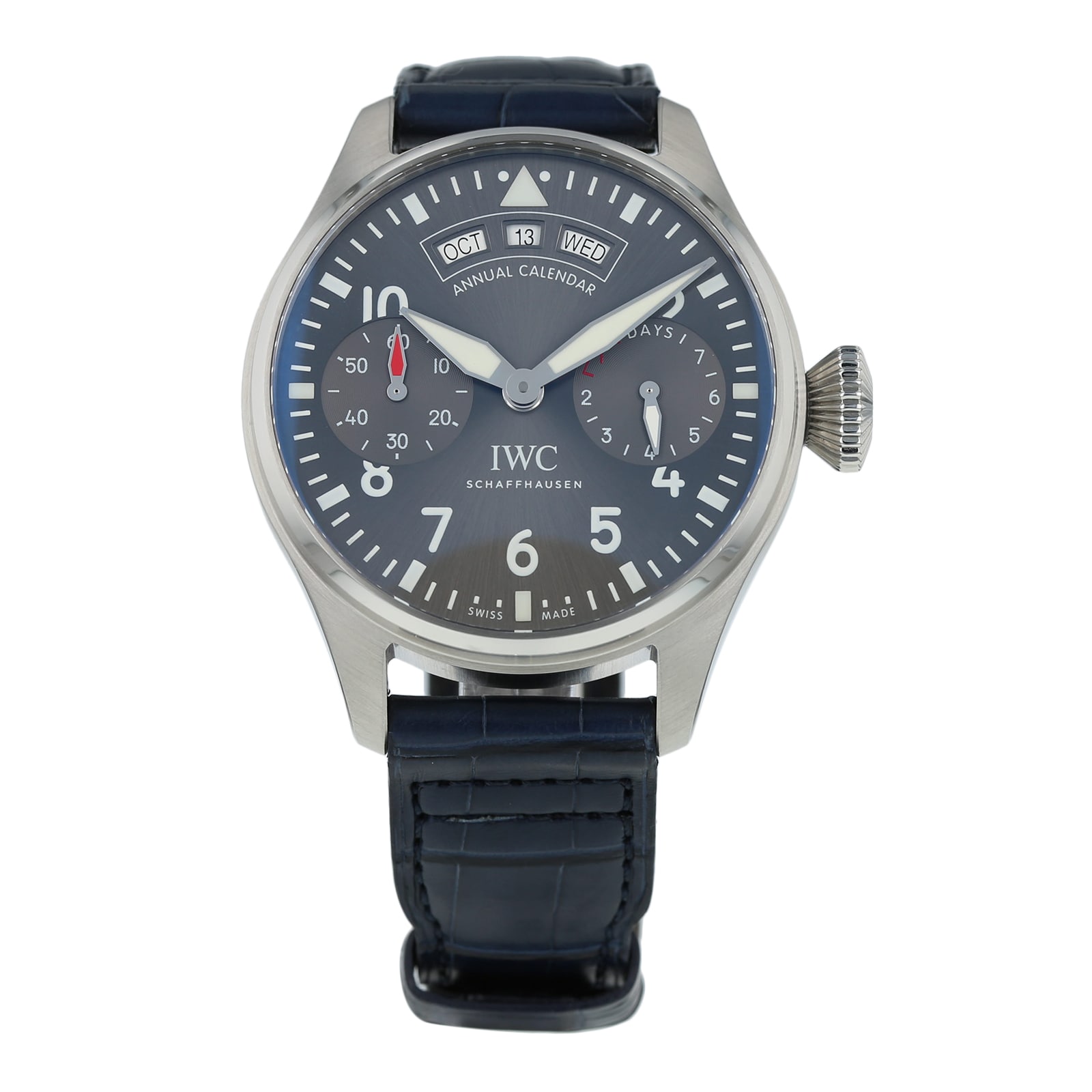 Pre-Owned IWC Pilot's Annual Calendar Spitfire Mens Watch IW502702