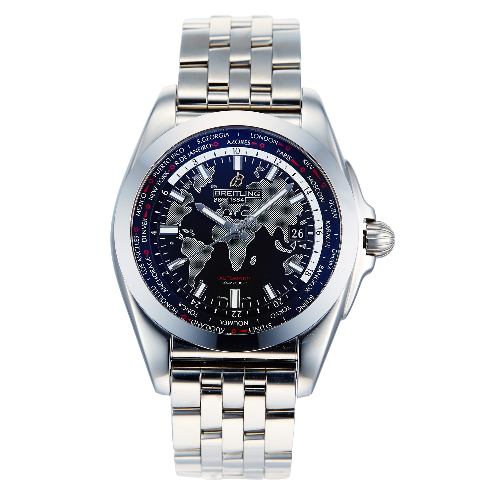 Pre-Owned Breitling Galactic Unitime Mens Watch WB3510U4/BD94