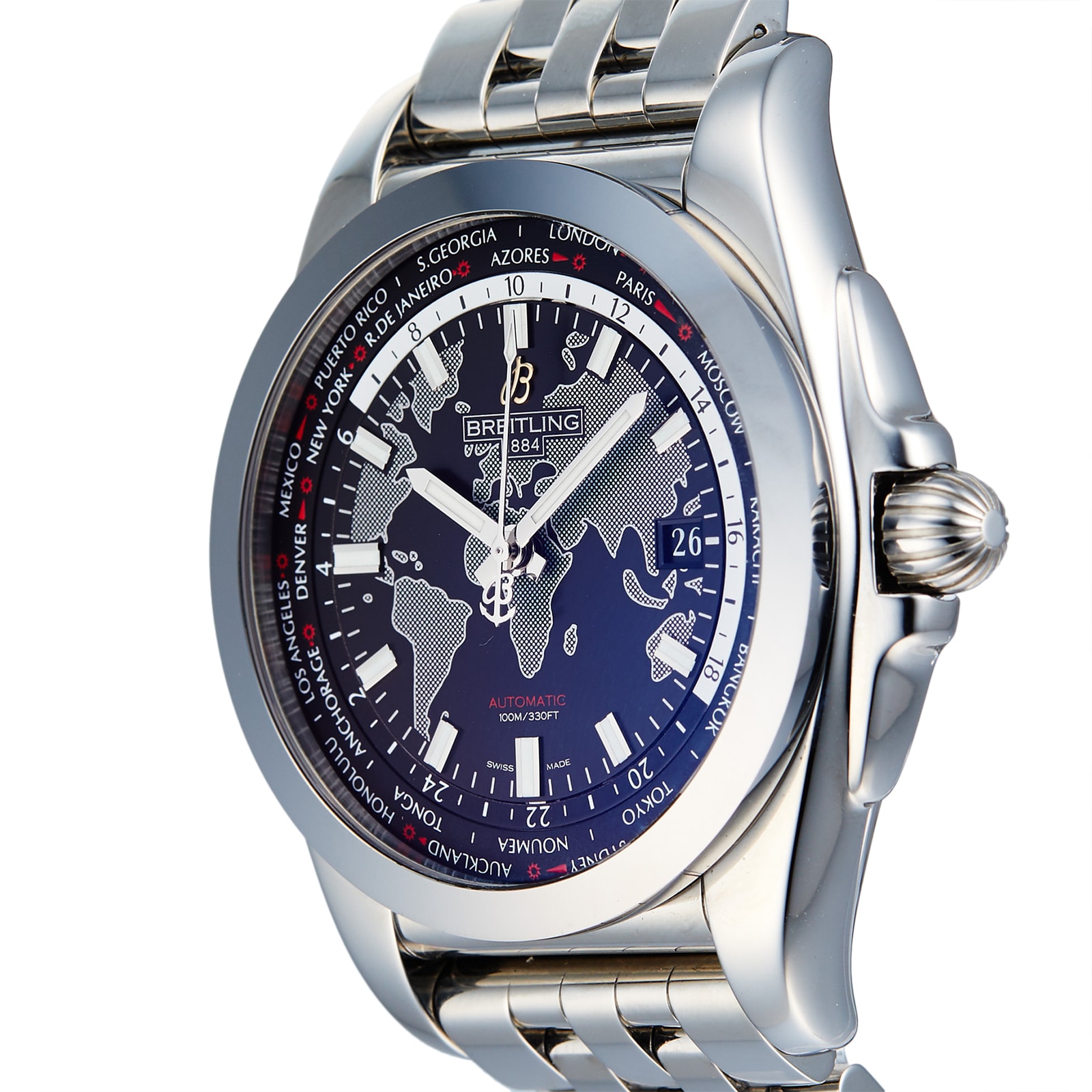 Pre-Owned Breitling Galactic Unitime Mens Watch WB3510U4/BD94