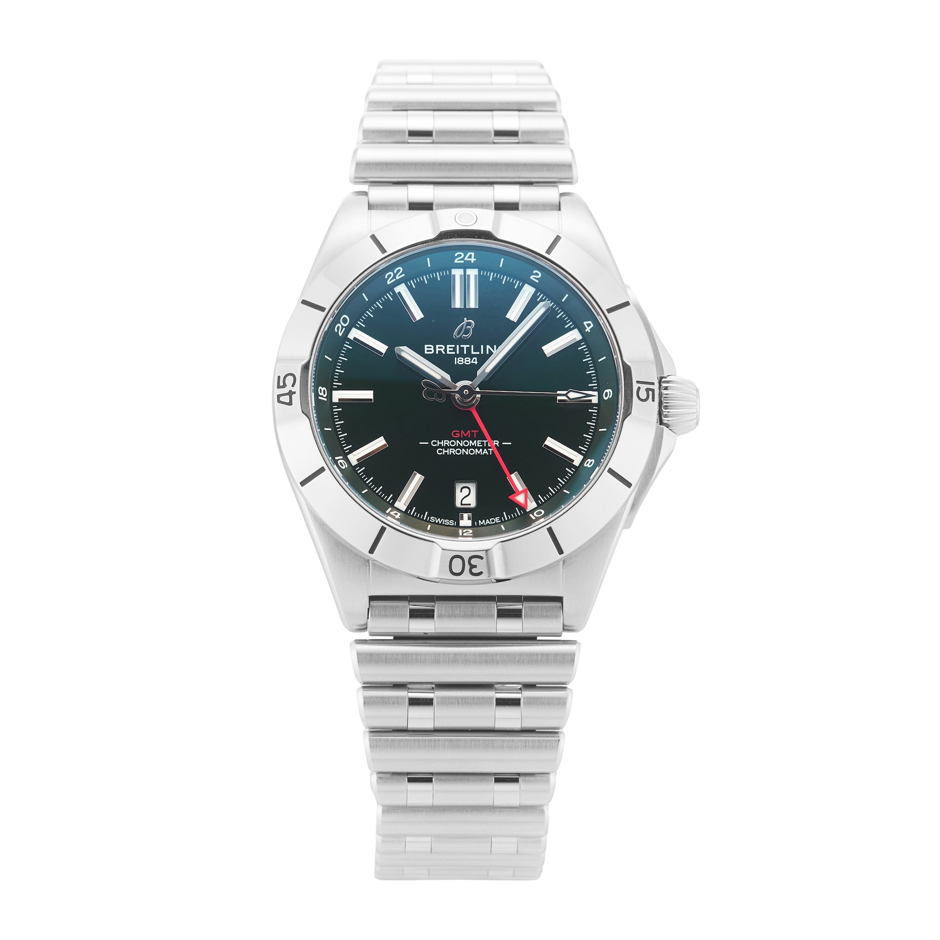 Pre-Owned Breitling Chronomat Automatic GMT 40mm Stainless Steel Pre-Owned Breitling Chronomat Automatic GMT 40mm Stainless Steel