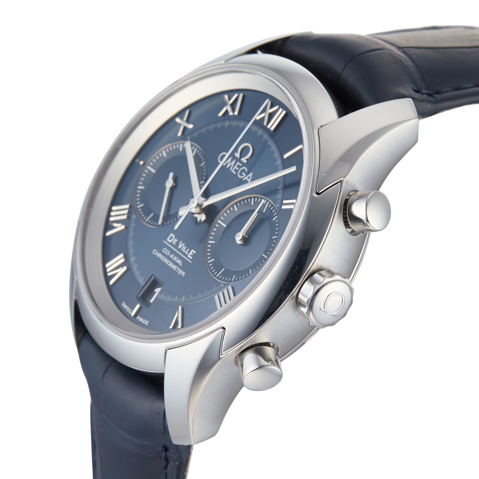 Pre-Owned Omega De Ville Blue Steel Mens Watch 431.13.42.51.03.001