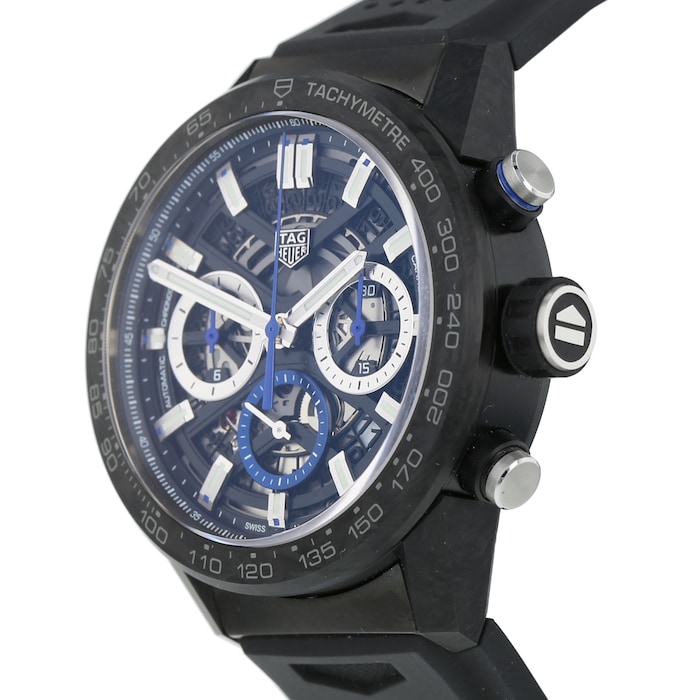 Pre-Owned TAG Heuer Carrera Heuer 02 'Carbon Collection' Limited Edition Mens Watch CBG2017
