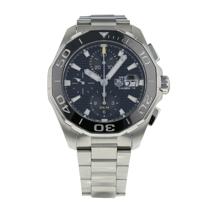 Pre-Owned TAG Heuer Pre-Owned TAG Heuer Aquaracer Chronograph Calibre 16 Black Steel Mens Watch  CAY211A.BA0927