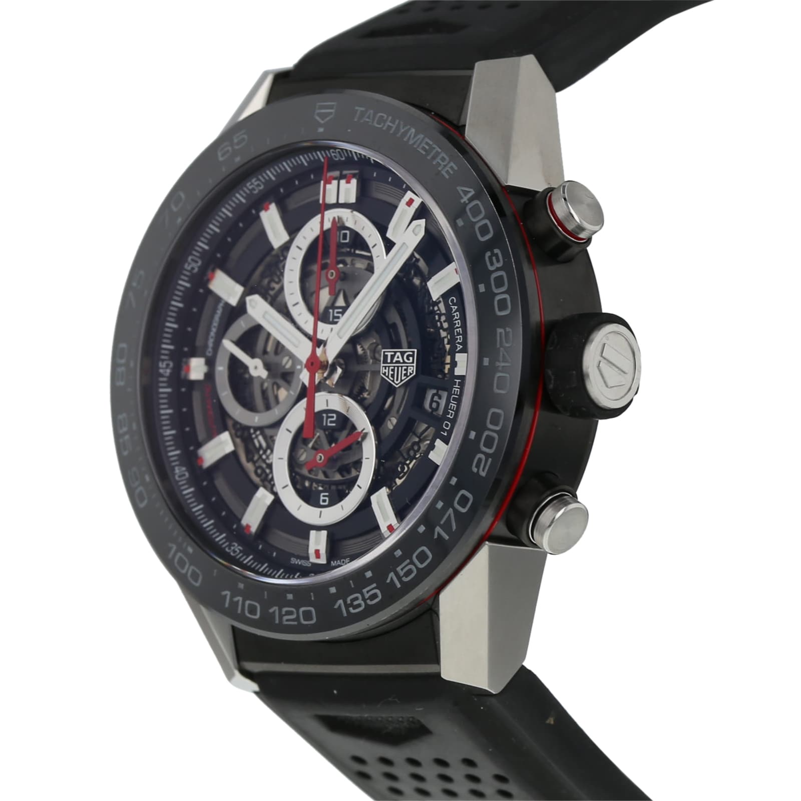 Pre-Owned TAG Heuer Carrera Calibre Heuer 01 Mens Watch CAR2A1Z.FT6044