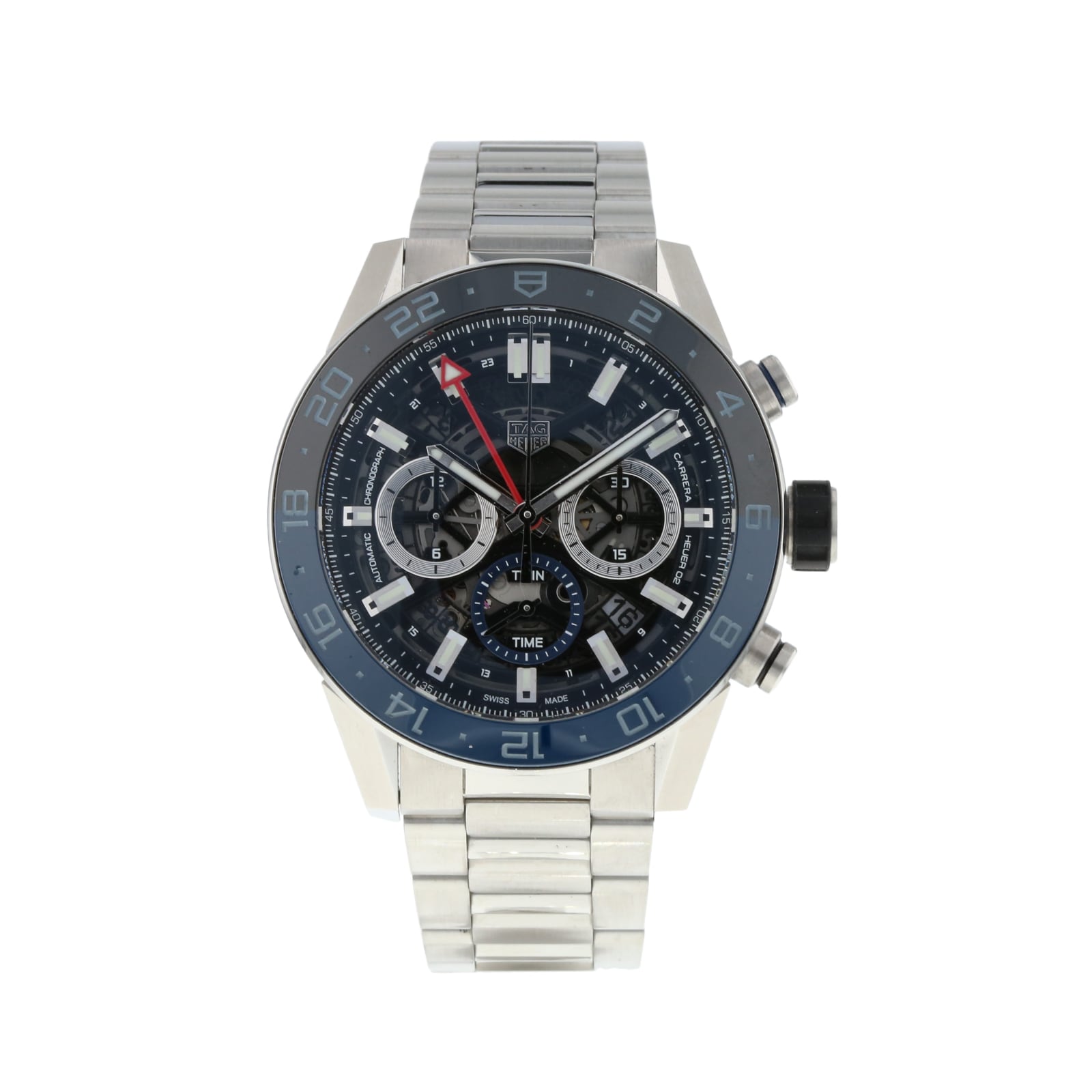 Pre Owned TAG Heuer Carrera Calibre Heuer 02 Mens Watch CBG2A1Z.BA0658 RDA1666 Mappin and Webb