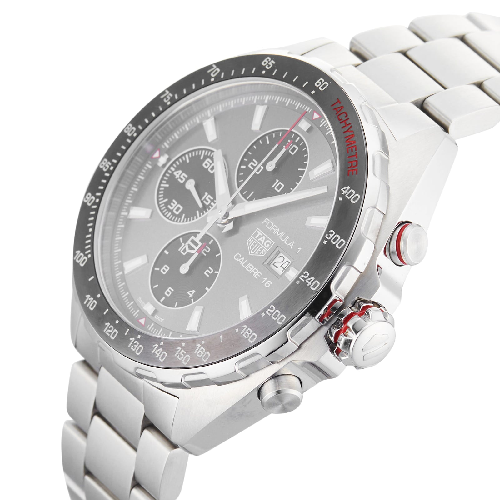 Pre-Owned TAG Heuer Formula 1 Calibre 16 Grey Steel and Ceramic Mens Watch CAZ2012.BA0876