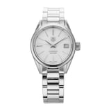 Pre-Owned TAG Heuer Carrera Calibre 9 White Mother of Pearl Steel Ladies Watch WAR2411.BA0776