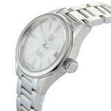 Pre-Owned TAG Heuer Carrera Calibre 9 White Mother of Pearl Steel Ladies Watch WAR2411.BA0776
