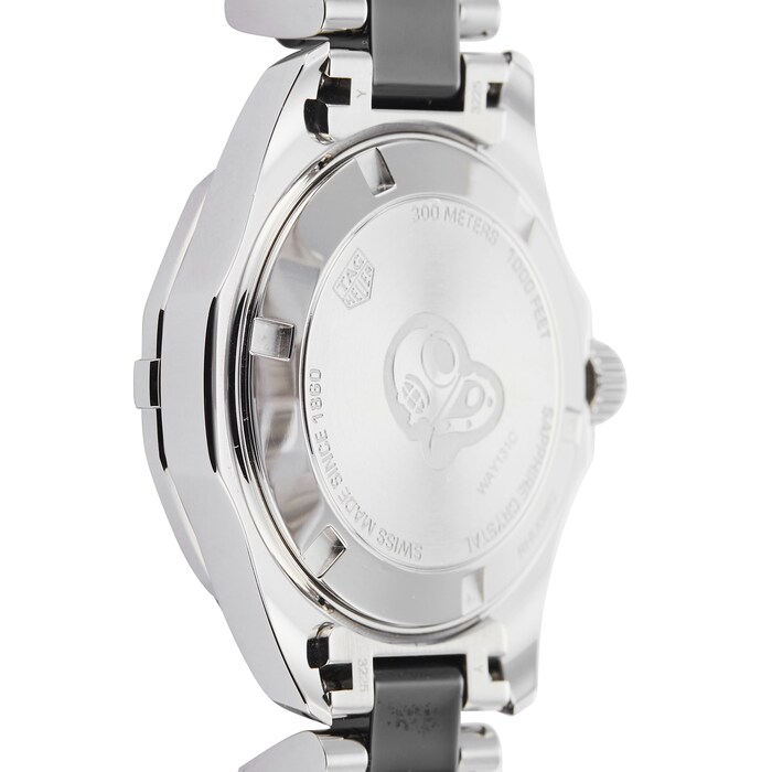 Pre-Owned TAG Heuer Aquaracer Black Steel and Ceramic Quartz Ladies Watch WAY131C.BA0913